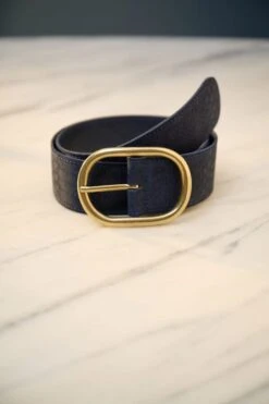 BELT - Olivia Suede Navy -Pom Amsterdam pom amsterdam belts belt olivia suede navy 54895810707800
