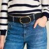 BELT - Olivia Suede Navy -Pom Amsterdam pom amsterdam belts blue 75 belt olivia suede navy 54895809954136