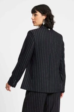 BLAZER - Noir Striped 13 BLAZER - Noir Striped -Pom Amsterdam pom amsterdam blazers blazer noir striped 1186215020