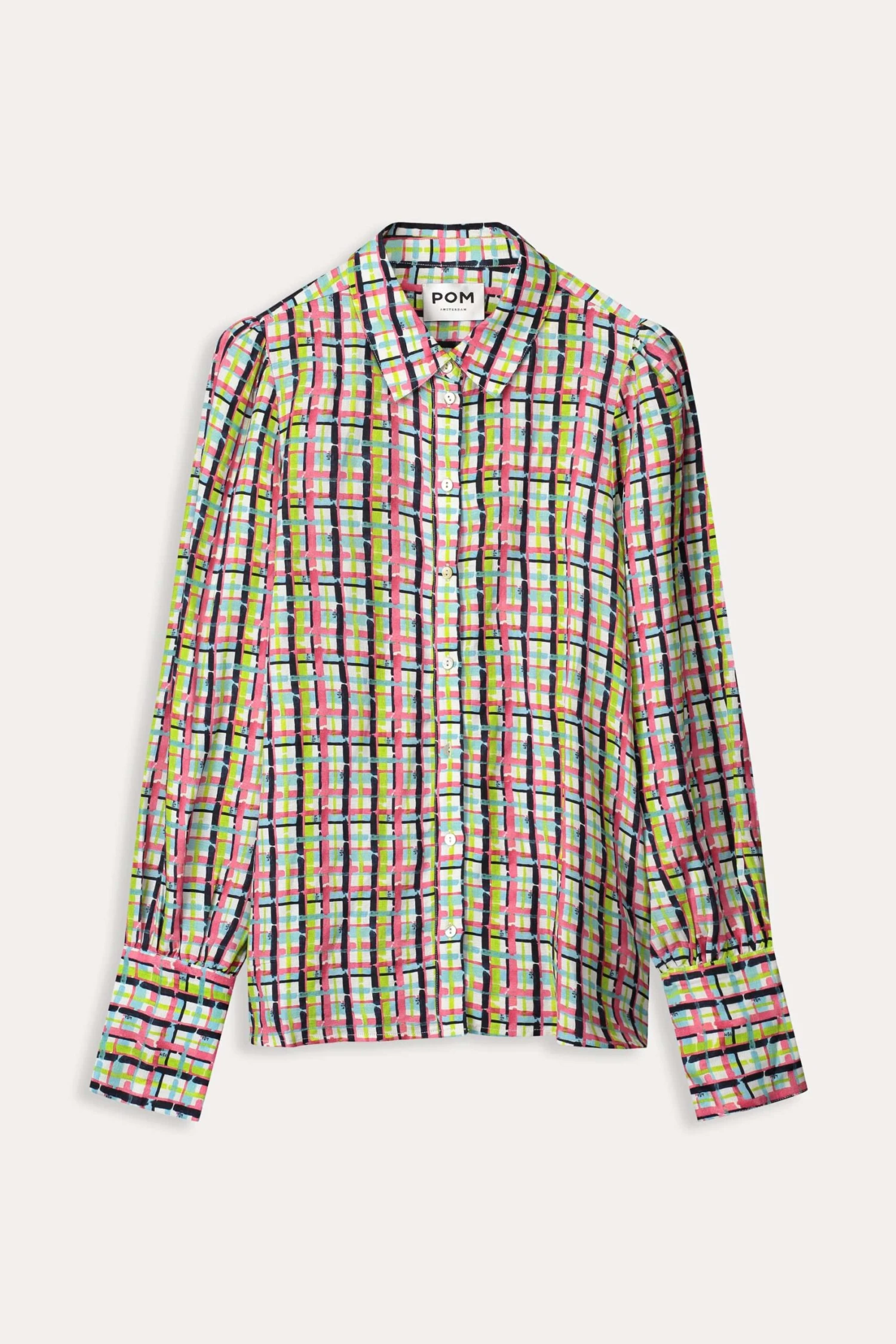 BLOUSE - Brushwork Check Linen 4 BLOUSE - Brushwork Check Linen - Image 2