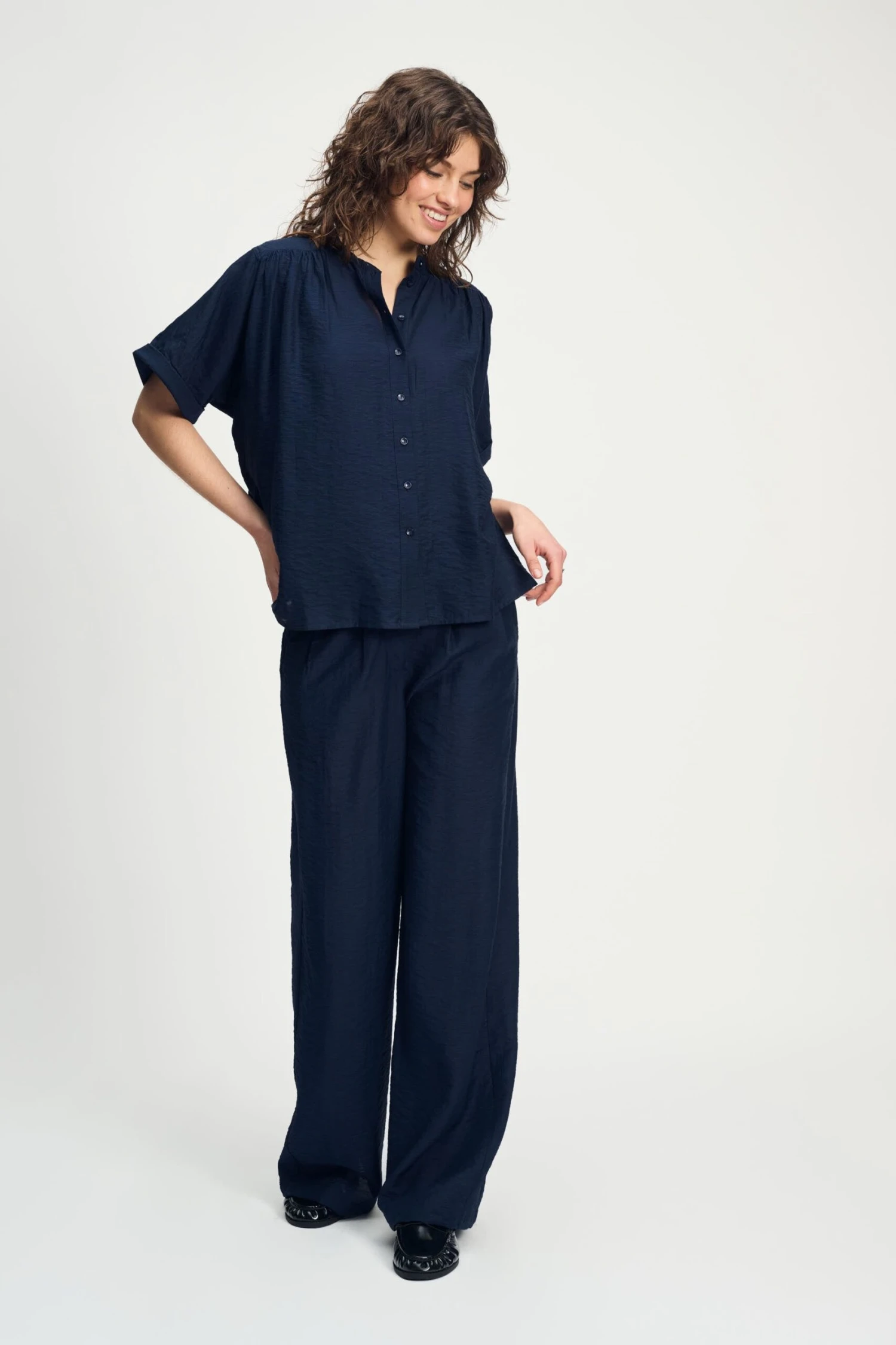 BLOUSE - Deep Dark Blue 8 BLOUSE - Deep Dark Blue - Image 6