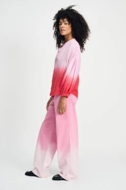 BLOUSE - Faded Scarlet Red 9 BLOUSE - Faded Scarlet Red -Pom Amsterdam pom amsterdam blouses blouse faded scarlet red 1130662912