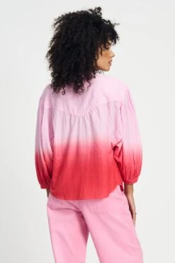 BLOUSE - Faded Scarlet Red 10 BLOUSE - Faded Scarlet Red -Pom Amsterdam pom amsterdam blouses blouse faded scarlet red 1130662913