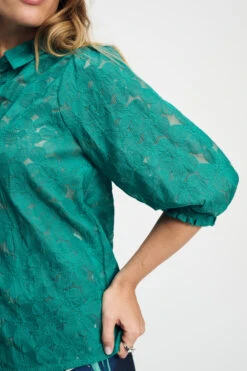 BLOUSE - Fresh Green 13 BLOUSE - Fresh Green -Pom Amsterdam pom amsterdam blouses blouse fresh green 72738870034812