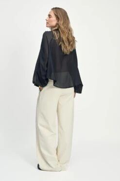 BLOUSE - Lena Black 9 BLOUSE - Lena Black -Pom Amsterdam pom amsterdam blouses blouse lena black 1147431723