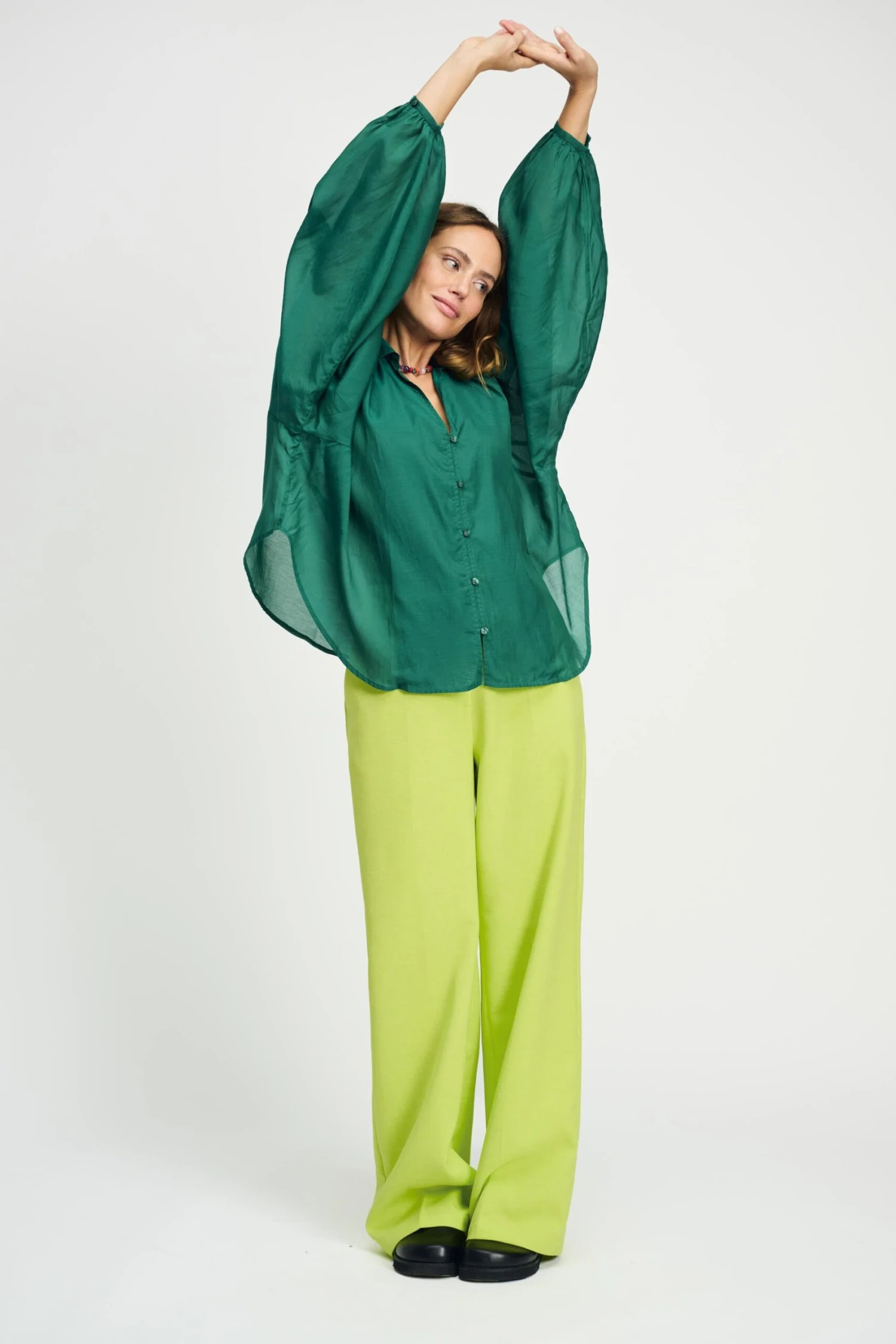 BLOUSE - Lena Meadow Green 7 BLOUSE - Lena Meadow Green - Image 5