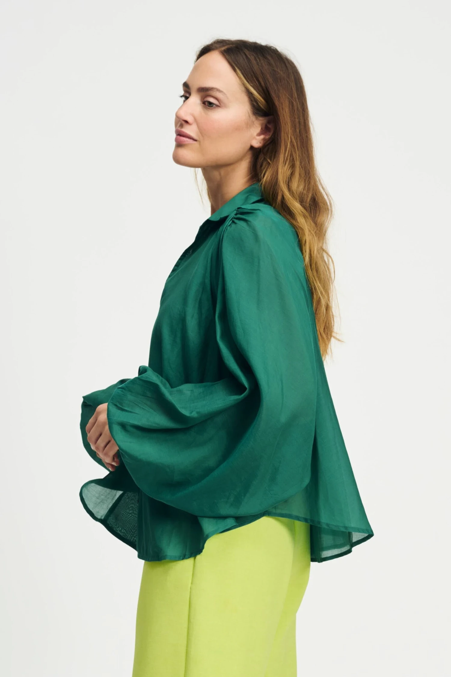 BLOUSE - Lena Meadow Green 5 BLOUSE - Lena Meadow Green - Image 3