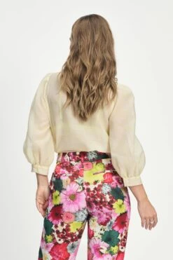 BLOUSE - Lime Dots 12 BLOUSE - Lime Dots -Pom Amsterdam pom amsterdam blouses blouse lime dots 1131705533