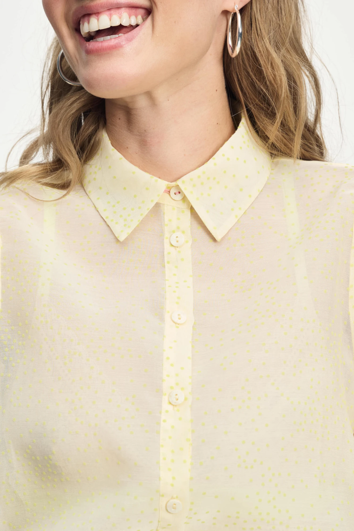 BLOUSE - Lime Dots 7 BLOUSE - Lime Dots - Image 5