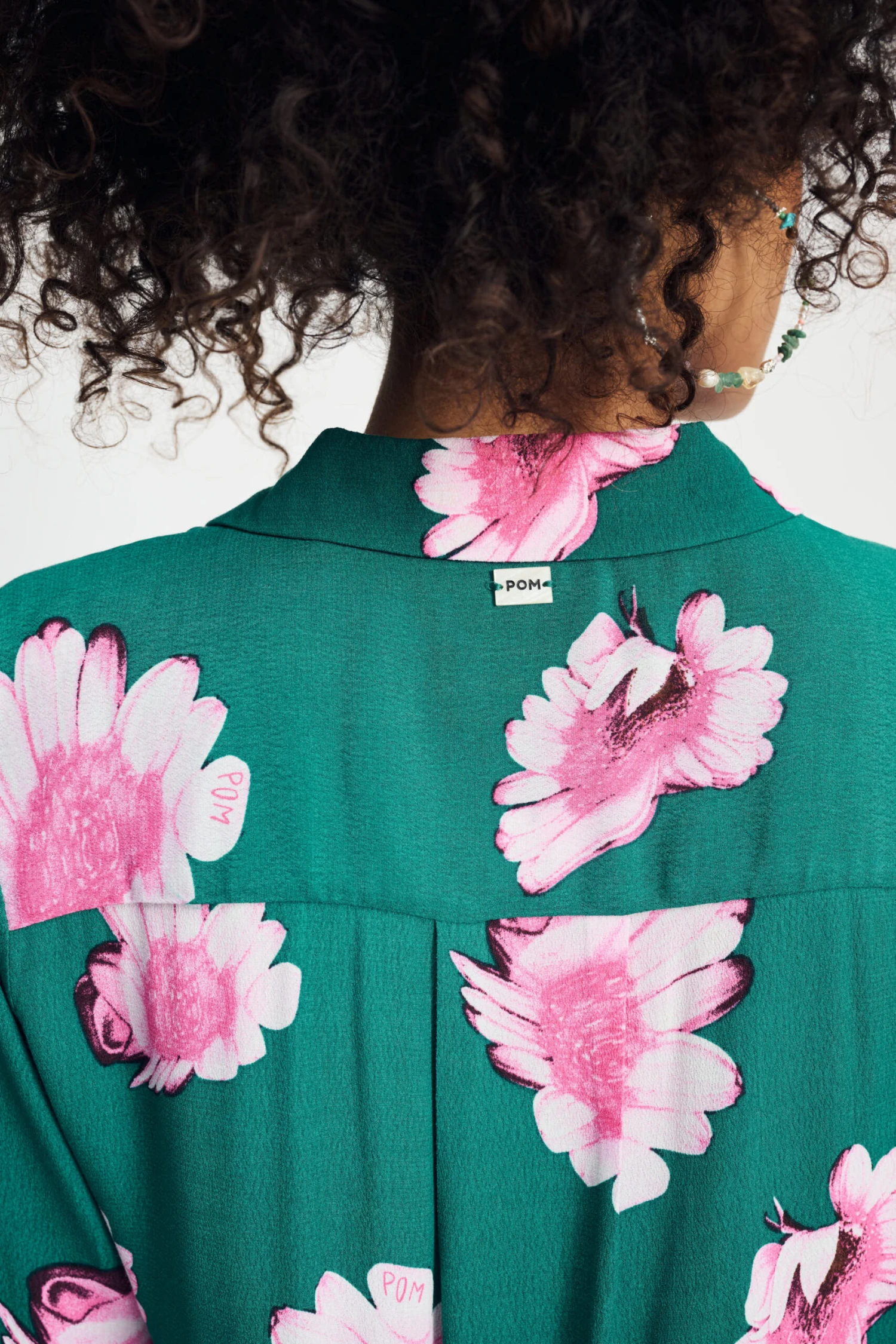 BLOUSE - Mila Meadow Flowers Green 7 BLOUSE - Mila Meadow Flowers Green - Image 5