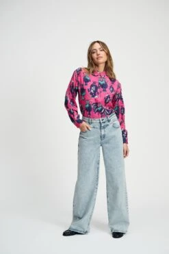 BLOUSE - Milly Vases Pink 12 BLOUSE - Milly Vases Pink -Pom Amsterdam pom amsterdam blouses blouse milly vases pink 72740053713276