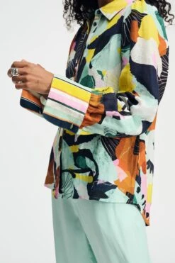 BLOUSE - Paradise Linen 13 BLOUSE - Paradise Linen -Pom Amsterdam pom amsterdam blouses blouse paradise linen 1146199409