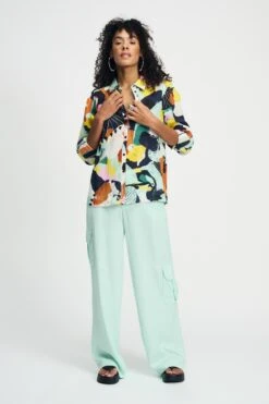 BLOUSE - Paradise Linen 12 BLOUSE - Paradise Linen -Pom Amsterdam pom amsterdam blouses blouse paradise linen 1146199410