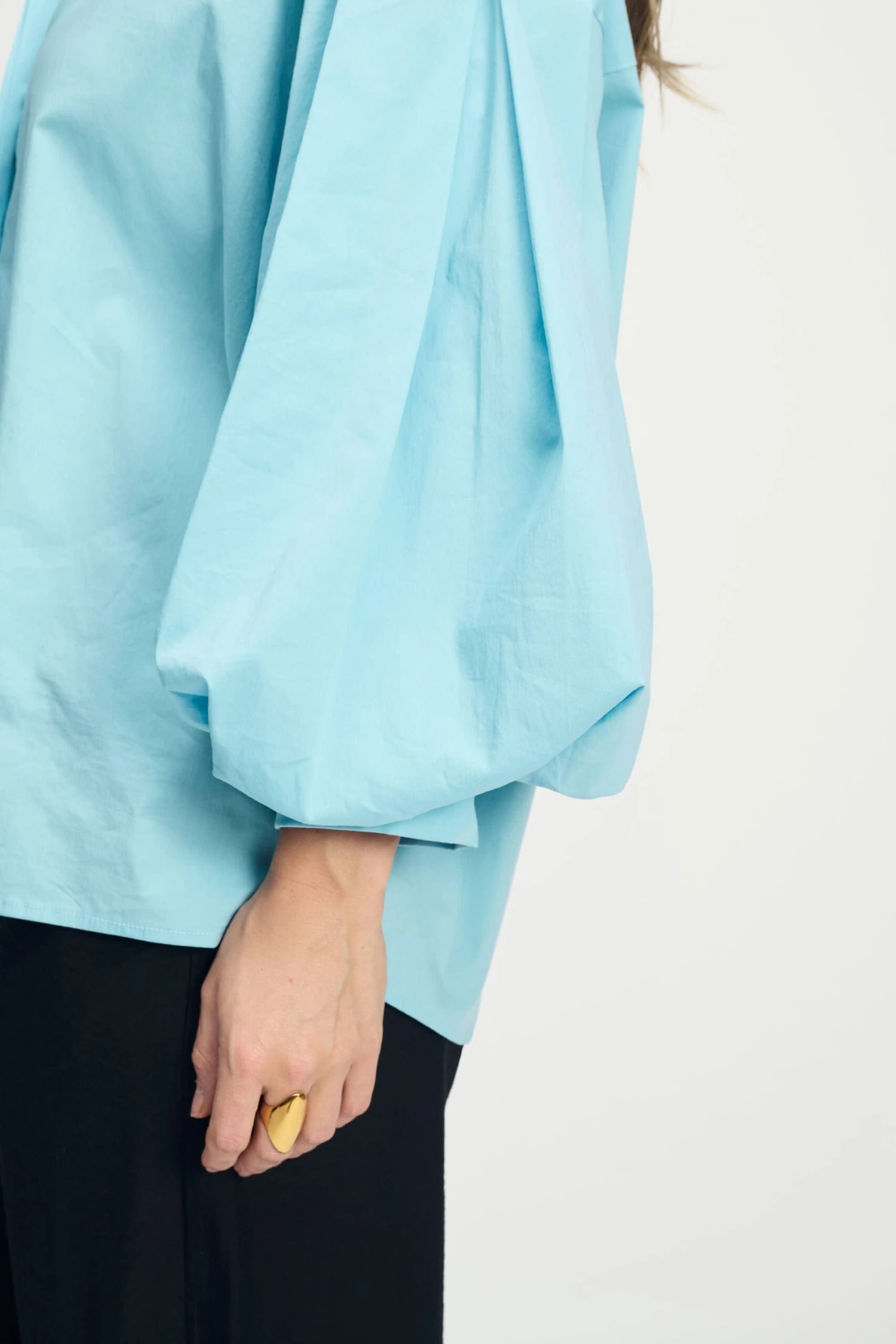 BLOUSE - Poplin Sky Blue 8 BLOUSE - Poplin Sky Blue - Image 6