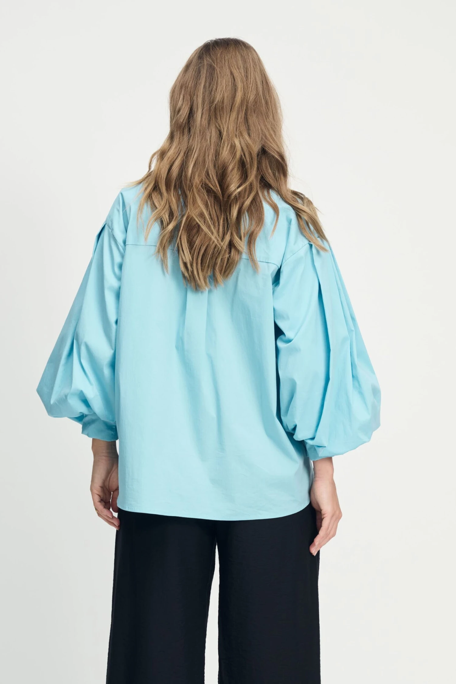 BLOUSE - Poplin Sky Blue 7 BLOUSE - Poplin Sky Blue - Image 5