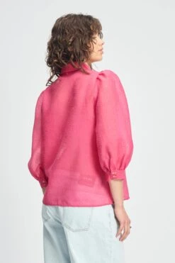 BLOUSE - Raspberry Dots 13 BLOUSE - Raspberry Dots -Pom Amsterdam pom amsterdam blouses blouse raspberry dots 1131705546