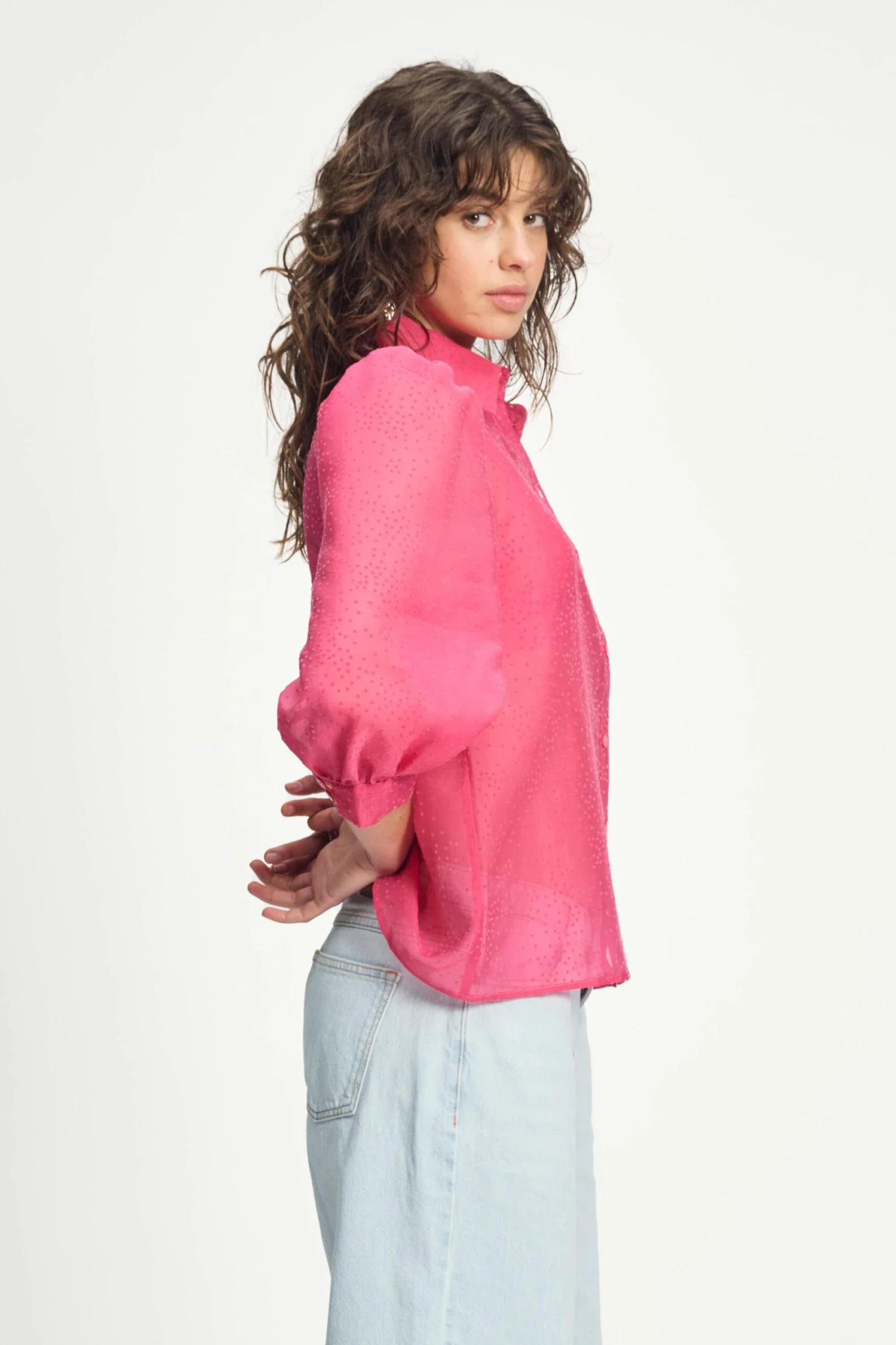 BLOUSE - Raspberry Dots 7 BLOUSE - Raspberry Dots - Image 5