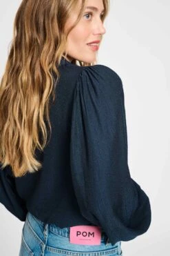 BLOUSE - Sparkle Blue 13 BLOUSE - Sparkle Blue -Pom Amsterdam pom amsterdam blouses blouse sparkle blue 1184865903