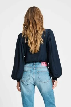 BLOUSE - Sparkle Blue 12 BLOUSE - Sparkle Blue -Pom Amsterdam pom amsterdam blouses blouse sparkle blue 1184865904