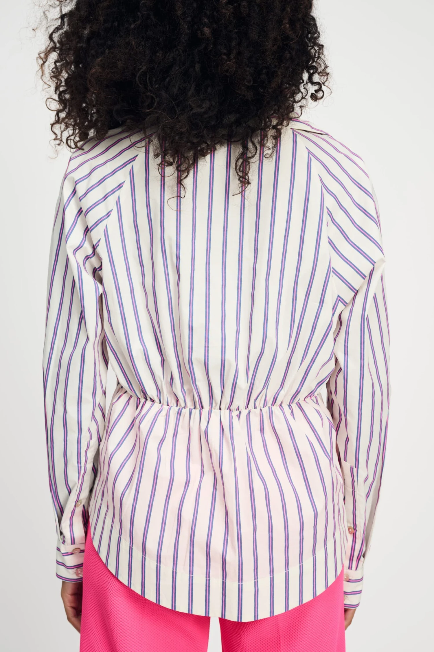 BLOUSE - Striped Poplin Cream 8 BLOUSE - Striped Poplin Cream - Image 6
