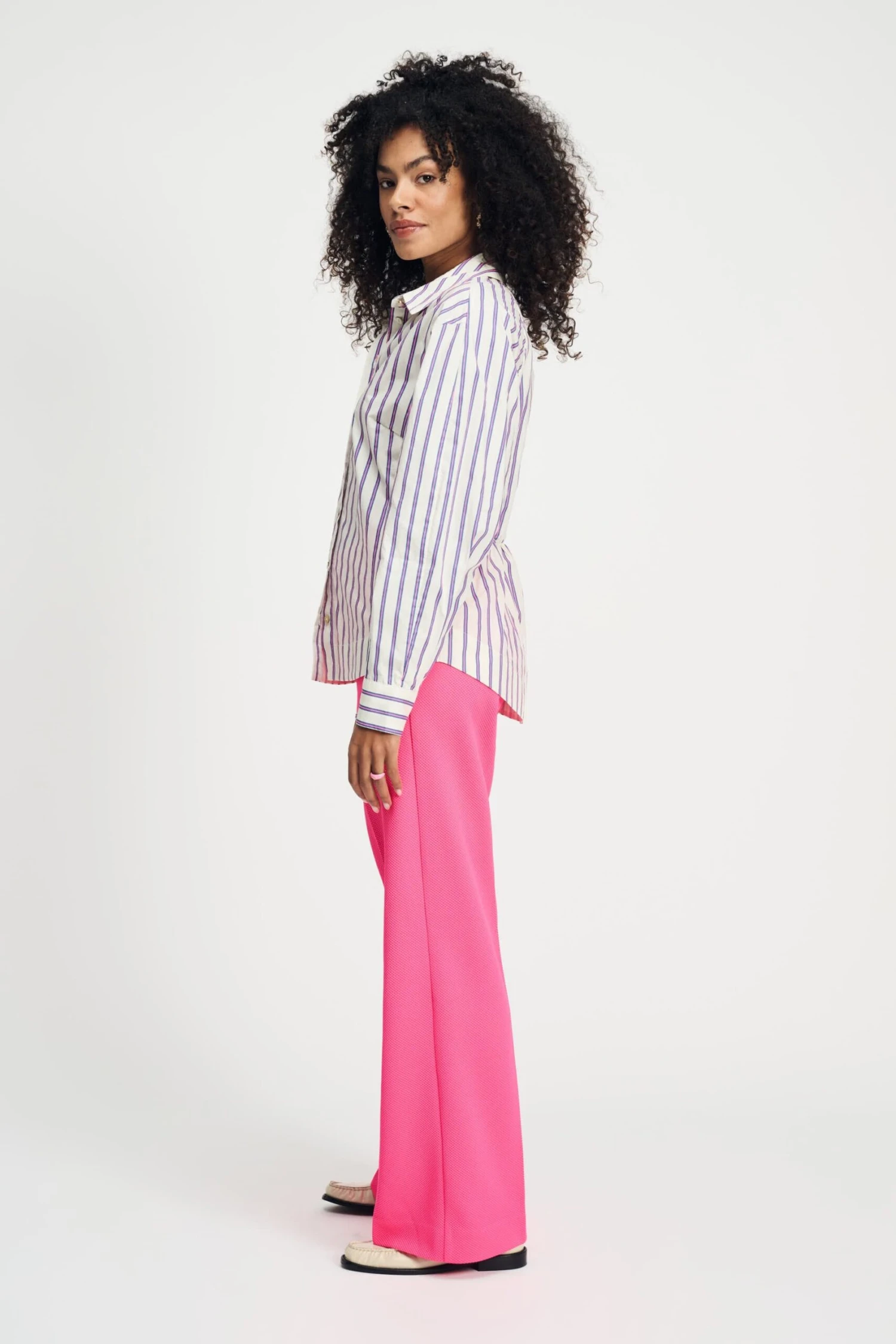 BLOUSE - Striped Poplin Cream 7 BLOUSE - Striped Poplin Cream - Image 5