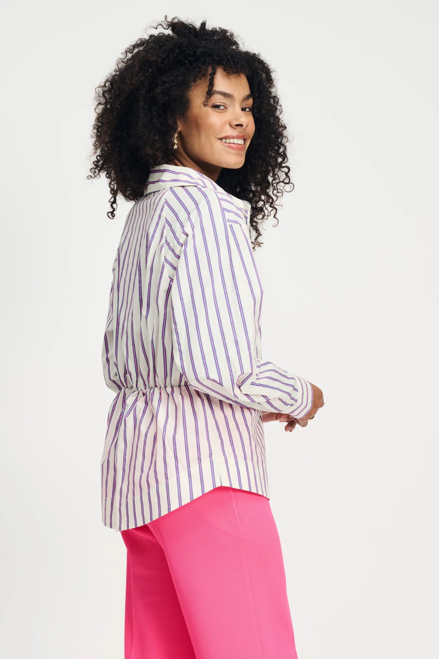 BLOUSE - Striped Poplin Cream 5 BLOUSE - Striped Poplin Cream - Image 3