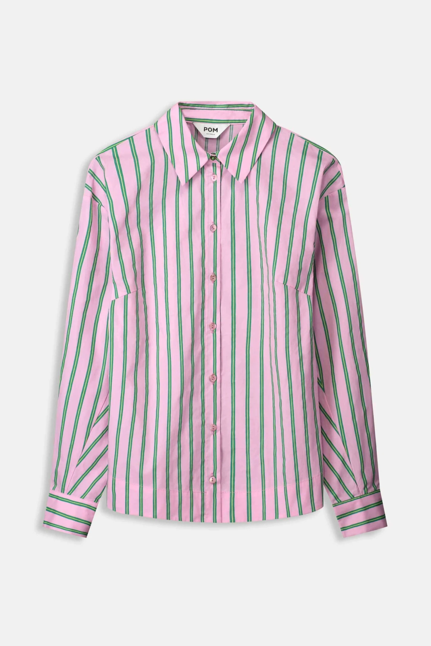 BLOUSE - Striped Poplin Rose Pink 4 BLOUSE - Striped Poplin Rose Pink - Image 2