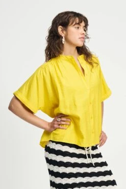 BLOUSE - Summer Yellow -Pom Amsterdam pom amsterdam blouses blouse summer yellow 1144823018