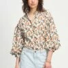 BLOUSE - Poplin Leopard Lush 1 BLOUSE - Poplin Leopard Lush -Pom Amsterdam pom amsterdam blouses white 34 blouse poplin leopard lush 1144823129