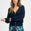 CARDIGAN - Deep Dark Blue 2 CARDIGAN - Deep Dark Blue -Pom Amsterdam pom amsterdam cardigans blue 36 cardigan deep dark blue 72739588702588