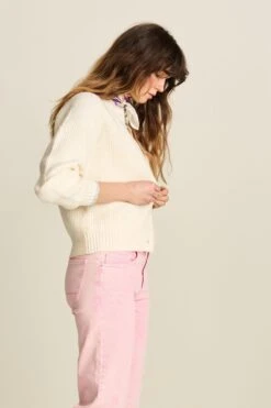 CARDIGAN - Bianco 12 CARDIGAN - Bianco -Pom Amsterdam pom amsterdam cardigans cardigan bianco 57004751126872