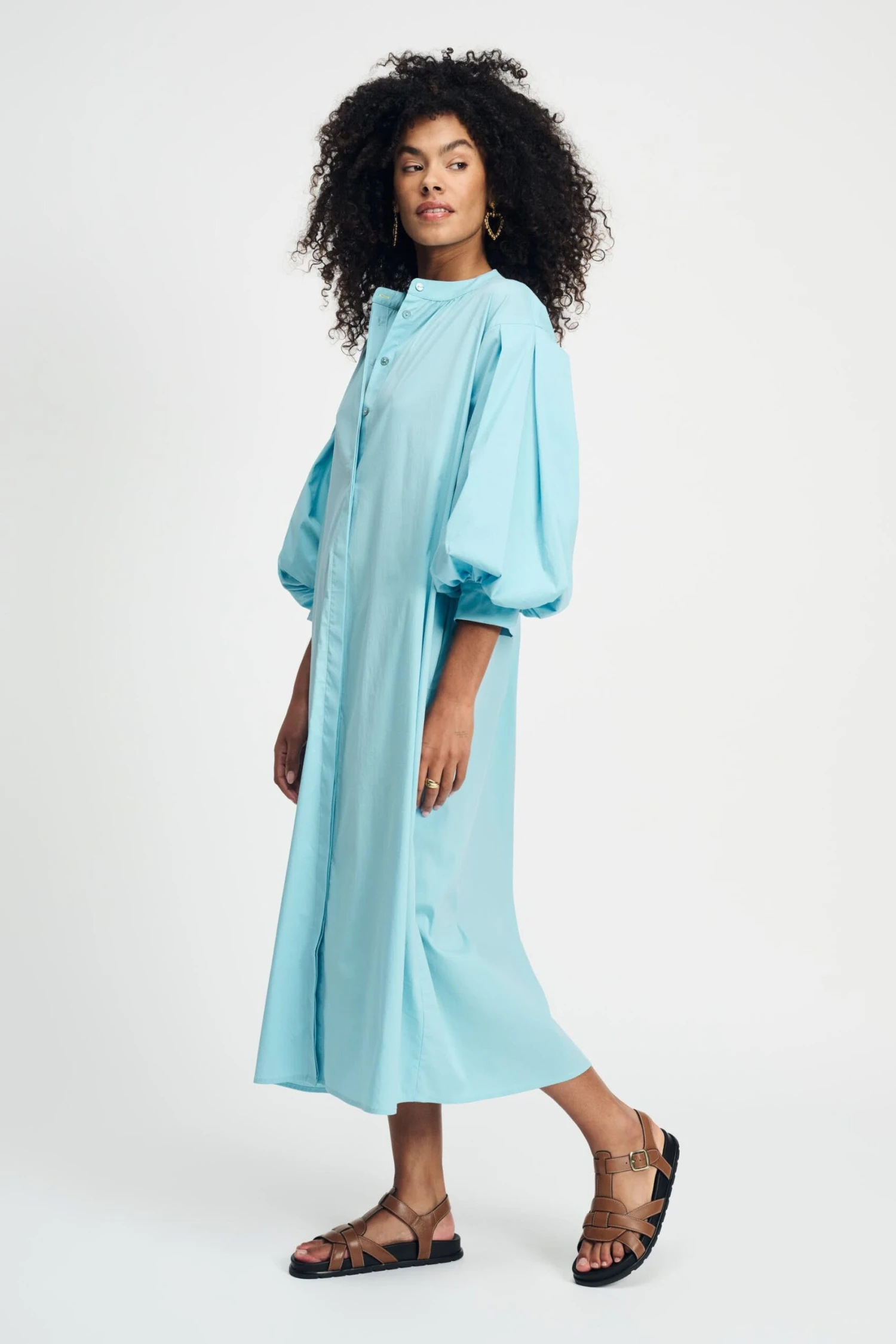 DRESS - Poplin Sky Blue 3 DRESS - Poplin Sky Blue