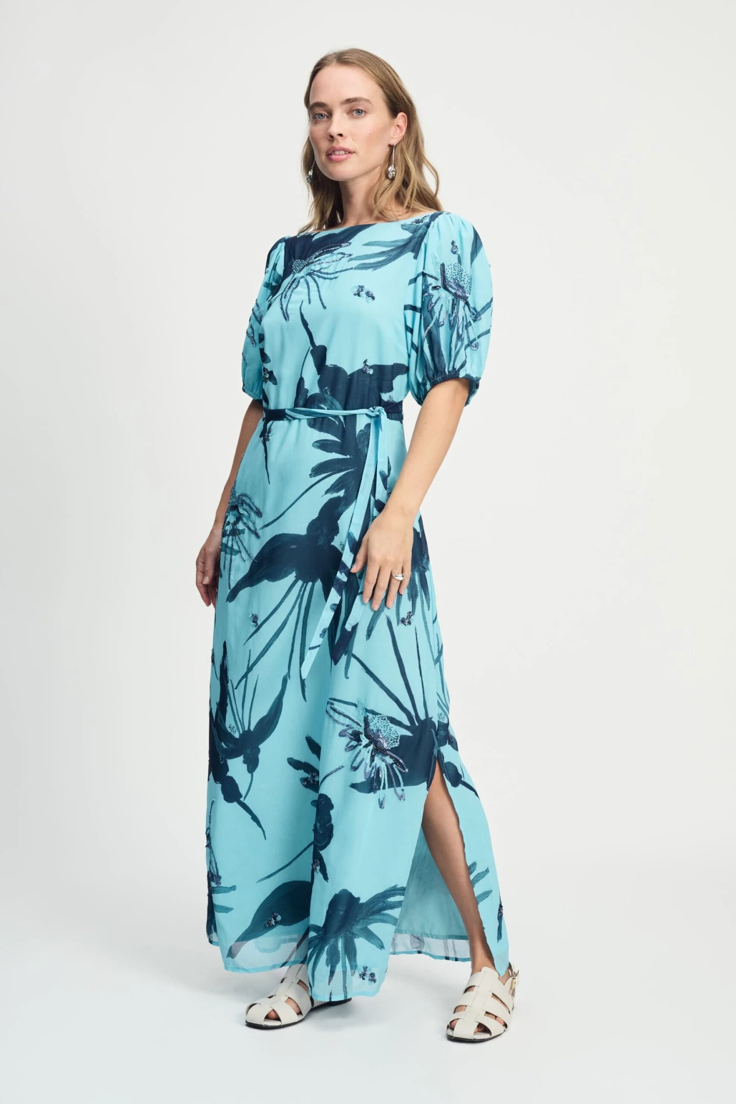 DRESS - Artisan Blue Sequins 5 DRESS - Artisan Blue Sequins - Image 3