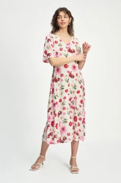 DRESS - Bouquet Cream 10 DRESS - Bouquet Cream -Pom Amsterdam pom amsterdam dresses dress bouquet cream 1130662898