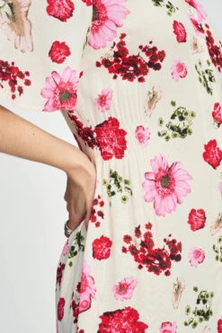 DRESS - Bouquet Cream 11 DRESS - Bouquet Cream -Pom Amsterdam pom amsterdam dresses dress bouquet cream 1130662899