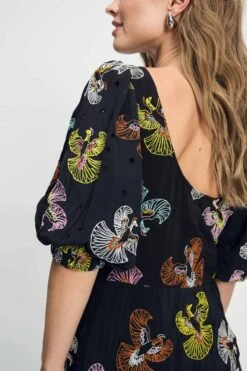 DRESS - Embroidery Sky Black 13 DRESS - Embroidery Sky Black -Pom Amsterdam pom amsterdam dresses dress embroidery sky black 1144823072