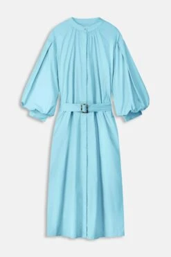 Pom Amsterdam -Pom Amsterdam pom amsterdam dresses dress poplin sky blue 1144823088