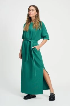 Pom Amsterdam 12 DRESS - Nora Meadow Green