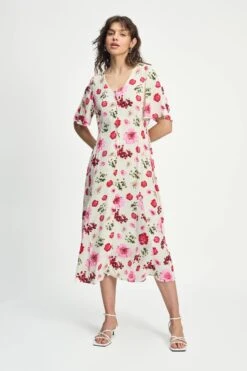 Pom Amsterdam 14 DRESS - Bouquet Cream