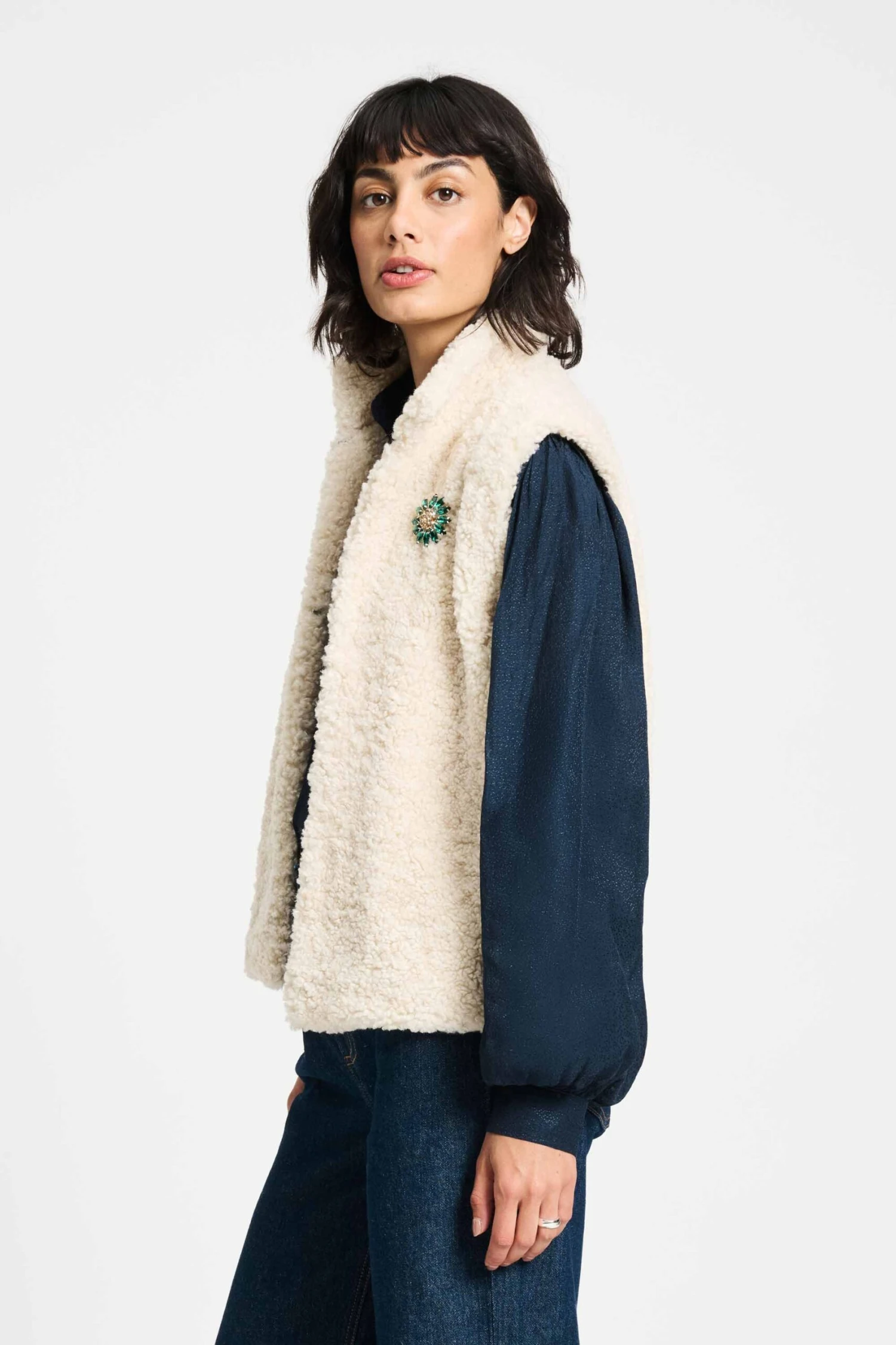 GILET - Teddy Love Ecru 5 GILET - Teddy Love Ecru - Image 3