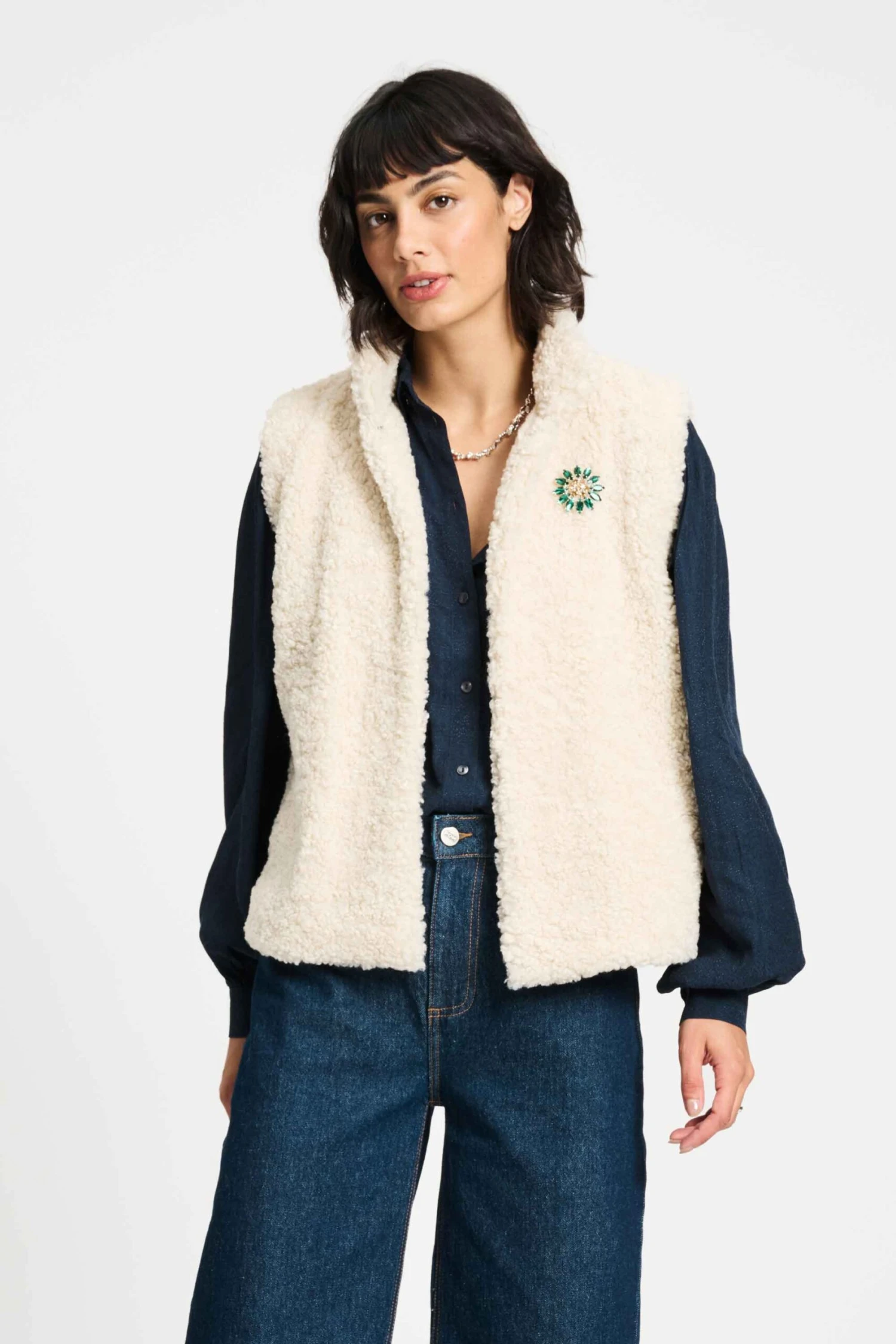 GILET - Teddy Love Ecru 3 GILET - Teddy Love Ecru