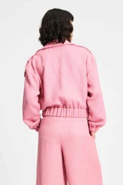 JACKET - Bouclé Sweet Pink -Pom Amsterdam pom amsterdam jackets jacket boucle sweet pink 1185297231