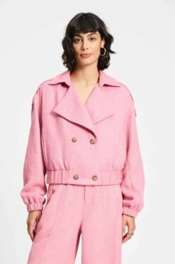 JACKET - Bouclé Sweet Pink -Pom Amsterdam pom amsterdam jackets jacket boucle sweet pink 1185297232