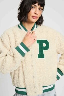 JACKET - Teddy Baseball Ecru