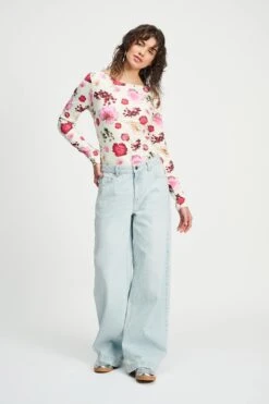 Pom Amsterdam 40 JEANS - Baggy Wide Leg Ultra Light Blue