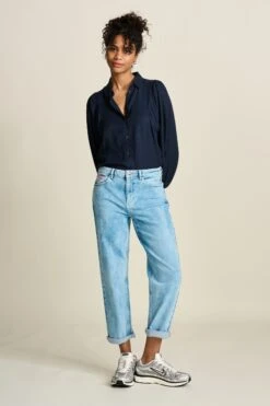 Pom Amsterdam 32 JEANS - Eline Straight Mid Blue