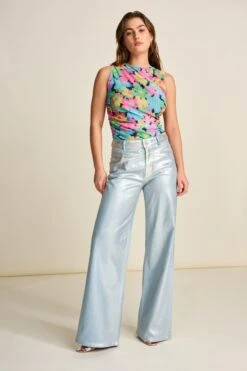 JEANS - Wide Leg Denim Metallic 10 JEANS - Wide Leg Denim Metallic -Pom Amsterdam pom amsterdam jeans jeans wide leg denim metallic 55378796511576