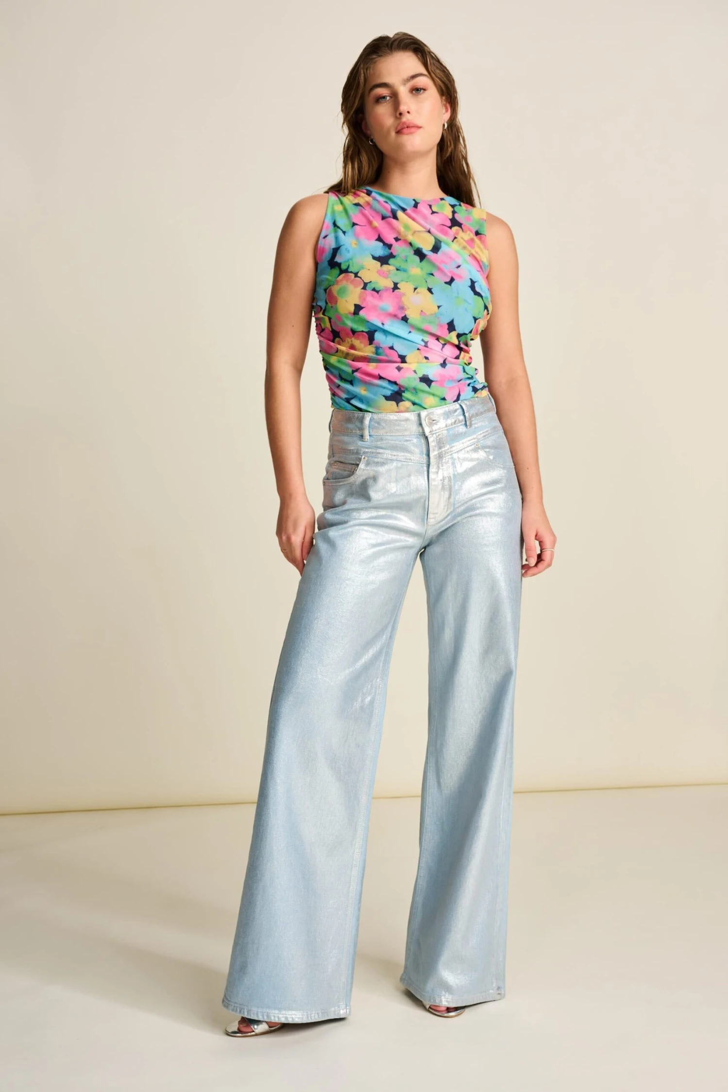 JEANS - Wide Leg Denim Metallic 5 JEANS - Wide Leg Denim Metallic - Image 3