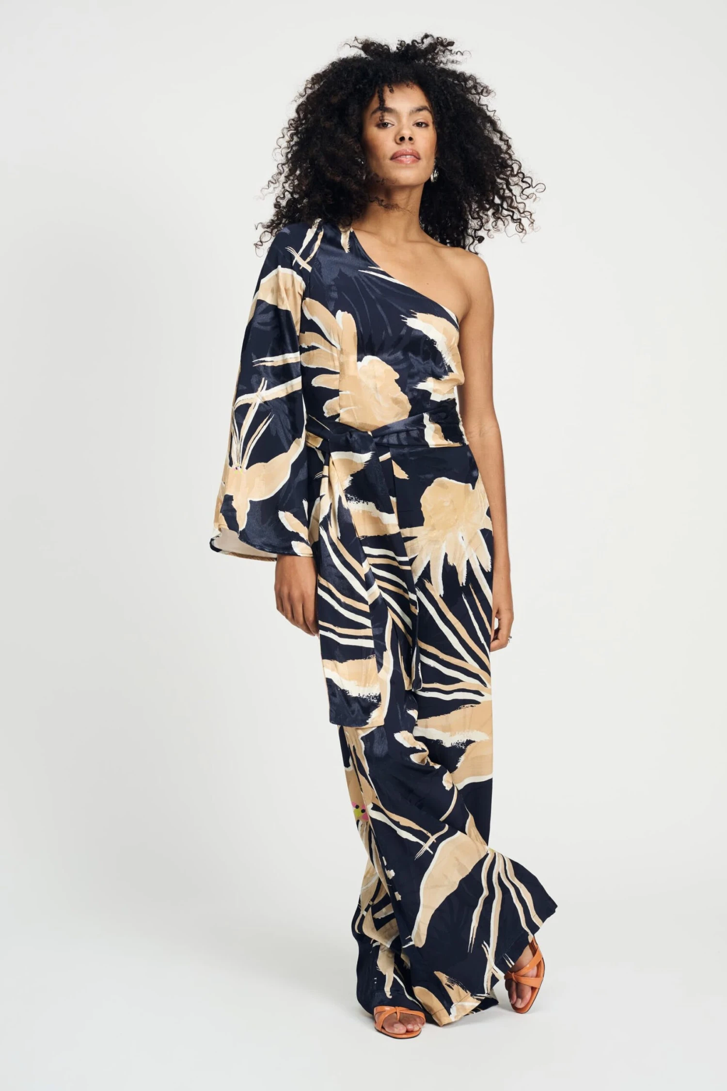 JUMPSUIT - One Shoulder Artisan Sand 3 JUMPSUIT - One Shoulder Artisan Sand