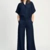 PANTS - Deep Dark Blue 1 PANTS - Deep Dark Blue -Pom Amsterdam pom amsterdam pants blue 34 pants deep dark blue 1144823048